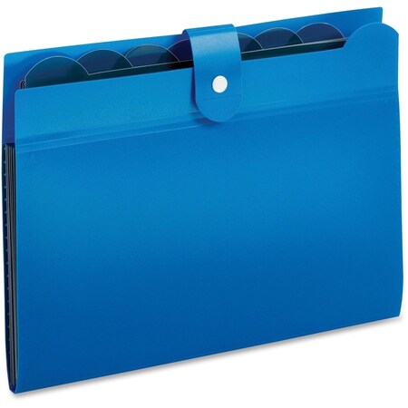 Globe-Weis 89551BLU 7 Pocket Poly File; Open Top; Letter Size; Blue Pack Of 6 89551BLU