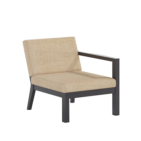 Polybird BREEZE DEEP SEAT SECTIONAL PIECE LEFT CHAIR        BLACK POLYBIRD P101-BK-CAAS