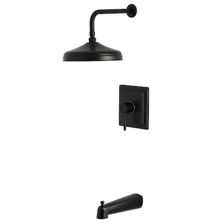 Kingston Brass Single-Handle Pressure Balanced Tub and Shower Faucet, Matte Black KB6140DL