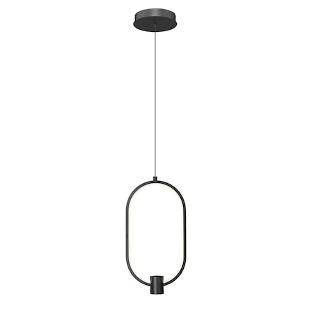 Z-Lite Saros Matte Black 1 Light Pendant 4101-8MB-LED