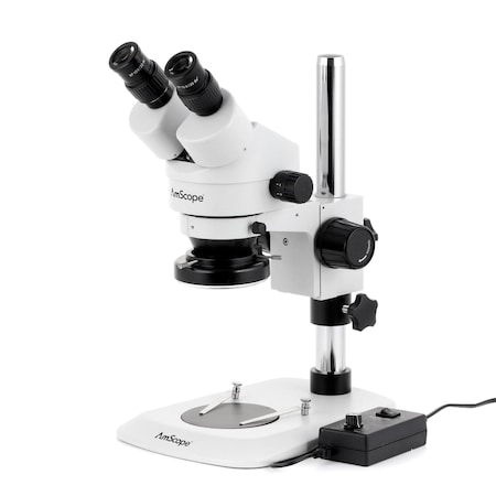 Amscope SM-1 Zoom Binocular Stereo Microscope 7X-90X w/144 LED Ring Light and 1.3MP USB 2.0 C-mount Camera SM-1BNY-144-M