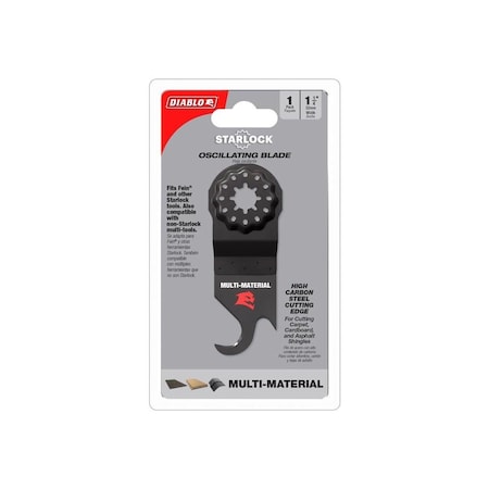 Freud Oscillating Blade Starlock 1-1/4in W High Carbon Steel Hook Knife Round Multi-Material DOS125KNFE