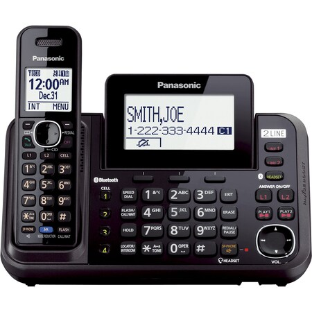 Panasonic Telephone, Black, 1Handset, Wall KX-TG9541B