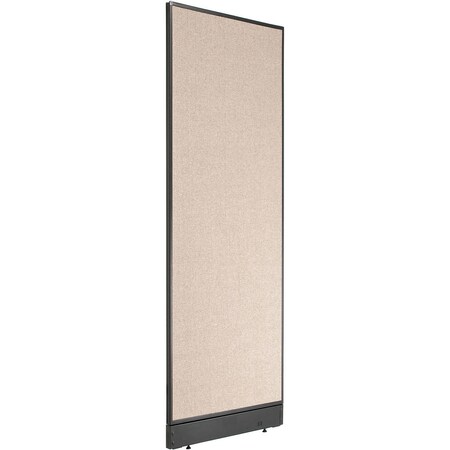 Global Industrial Interion Office Partition Panel with Pass-Thru Cable, 24-1/4"W x 100"H, Tan 695787PTN