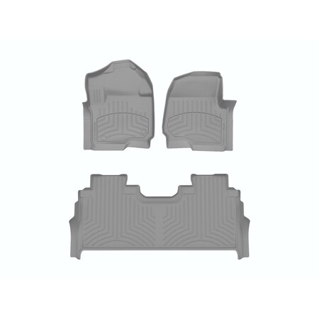 Weathertech Grey, Front and Rear FloorLiner HP 461012-1-6IM