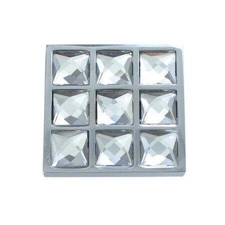 Camp Usa Gleam Grid 1.5 in. Polished Chrome Cabinet Knob CA607612