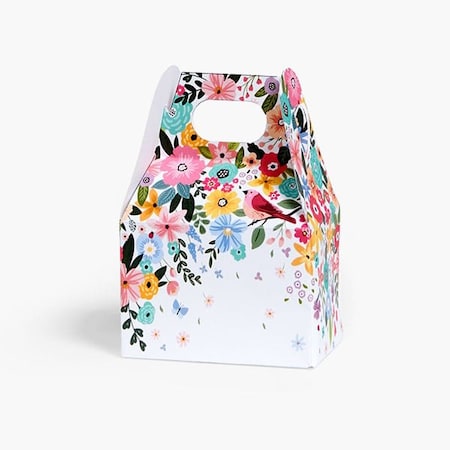 Nashville Wraps Songbird Blooms Mini Gable Box, 4x2.5x2.5, 6PK SBBMGB