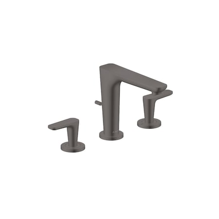 Axor Citterio C Widespread Faucet 125 with Pop-Up Drain, 1.2 GPM in Brushed Black Chrome 49060341
