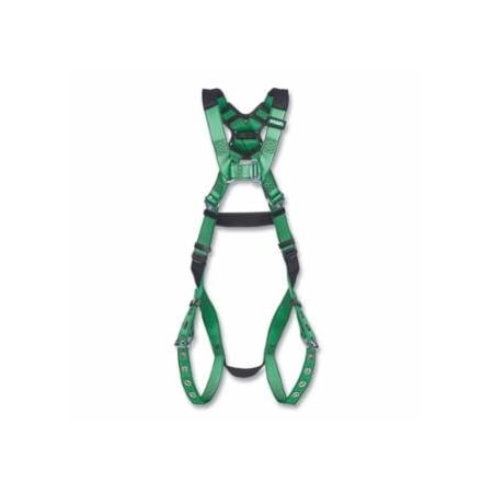 Msa Safety V-FORM, Full-Body Harness, Back D-Ring, X-Large, RaceFORM, Chest/Tongue Leg Buckles, No Padding 454-10206059