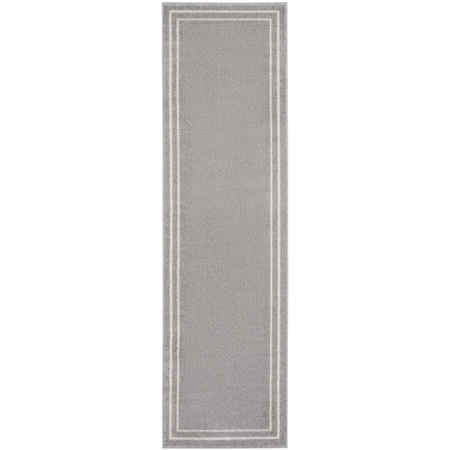 Homeroots 6' Gray And Ivory Indoor Outdoor Runner Rug 545521