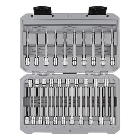 Tekton Socket Set, Steel, 10 3/4 in L SHB90303