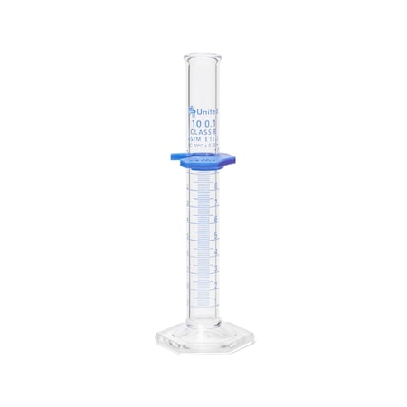United Scientific Graduated Cylinders, Double Scale, Borosilicate Glass, 10 mL, Class B, 2PK UNCYLNGB-10