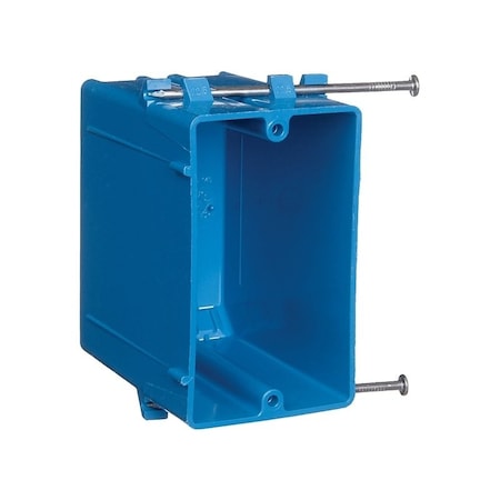 Carlon Outlet Box, 1 -Gang, PVC, Blue, Nail Mounting B122A-UPC