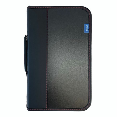 Maxell CD/DVD DISC MEDIA TRAVEL CASE 96ct CLOTH, ZIPPERED, PLASTIC SLEEVE INSERTS BLACK 197298