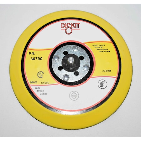 Diskit Gripit Abrasive Sanding Pad 60790: Very Soft, 6", Hook, 0 Hole, Slant Profile MADE IN USA 60790