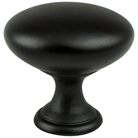 Berenson 1.125 in. Advantage One Arch Traditional Knob, Matte Black BE9021 1055