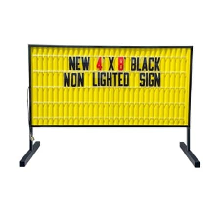 Specialty Store Services 8 Ft. W X 40 In. H Double-Sided Roadside Sign, Yellow Non-Lighted 9424Y