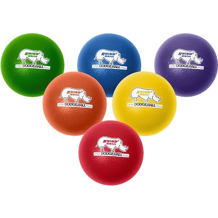 Champion Sports Rhino Skin LwBon DodgeBall, 8", Muti, PK6 RXD8SET