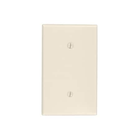Leviton Blank Wallplate, Standard Size, Gang 1, Ivory 86019