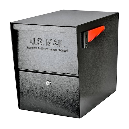 Mail Boss Package Master XL Locking Package Mailbox, Black, USPS Approved 805925