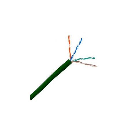 Swe-Tech 3C Cat5e Plenum Solid Copper Ethernet Cable, Green, UTP, CMP, 24 AWG, Pullbox, 1000ft FWT11X6-051TH