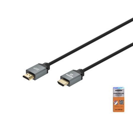 Monoprice 4K Certified High-Speed Slim HDMI Cable - 4K60, 18Gbps, HDR, Gold-Plated, 4ft, Black 47913
