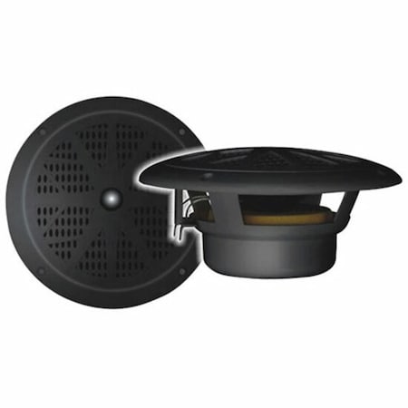 Pyle 6.5 Inch Dual Marine Speakers - 2 Way Waterproof, 120W Power, Polypropylene Cone, Black PLMR61B