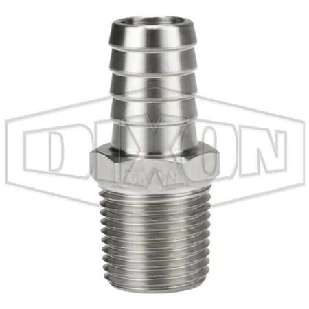 Dixon Hose Insert, 1/2 x 5/8 in, MNPT x Hose Barb, 316 SS, Domestic RN54