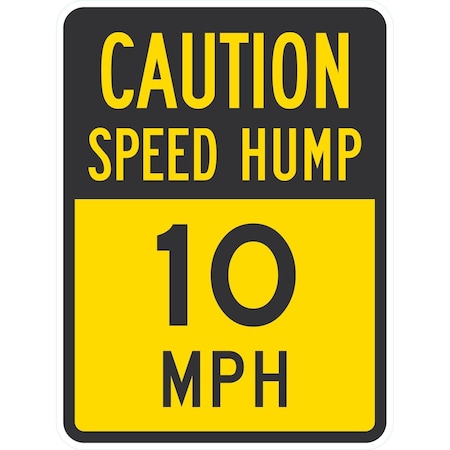 Lyle Speed Hump 10 MPH, 18x24, Engineer Grade, Yellow G-10153-EG_18x24