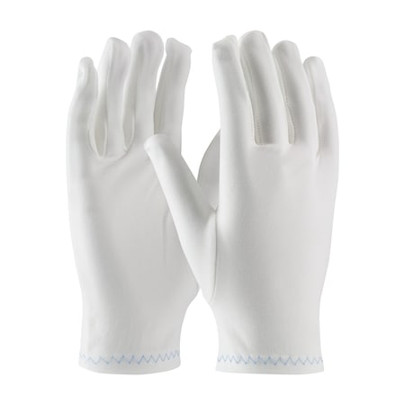 Cleanteam Heavy Weight Stretch Nylon Inspection Glove w/Zig-Zag Stitched Rolled Hem, Full Fashion Patter, 12PK 98-700