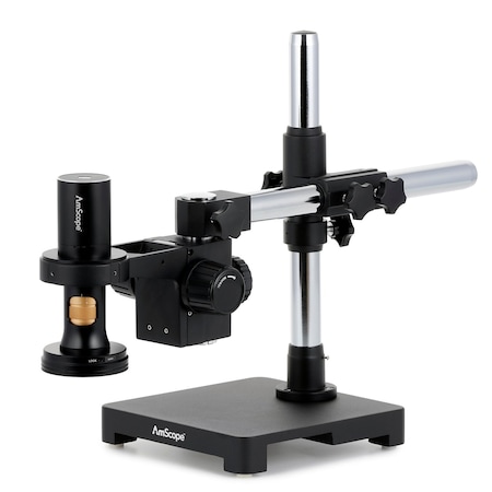 Amscope DM756 8.3MP USB All-in-One Digital Microscope 0.7X-5.6X w/Zoom Optics on Single-Arm Boom-Stand DM756U8-SAB