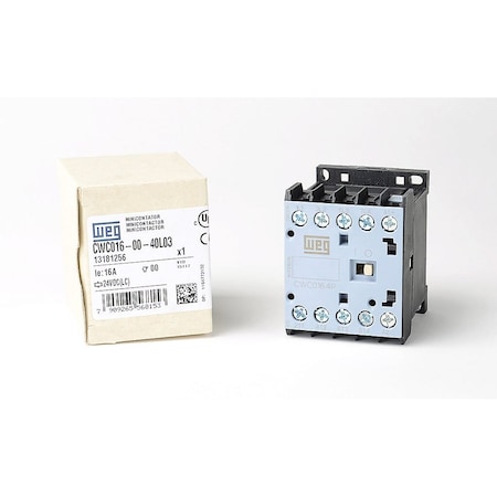 Weg Cwc016-00-40L03 Weg Mini Contactor 16A 4 N.O 24Vdc 13181256 CWC016-00-40L03