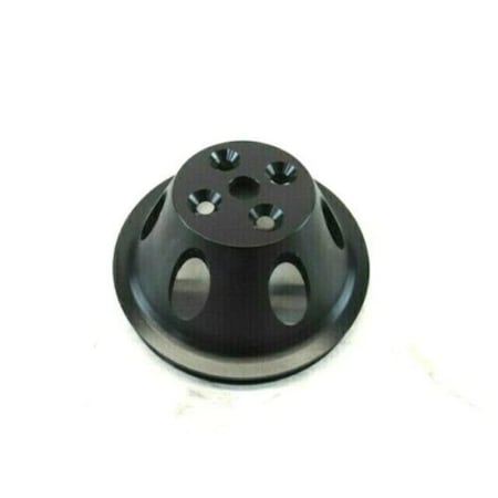 Absurdo Aluminum Short Water Pump Pulley with Single Groove for 1965-1968 BBC 396-454, Black AB2205279