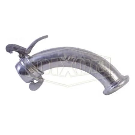 Dixon Industrial Bauer Type B Female Quick Connect Elbow, Quick Connect Coupler x Male, Galvanized Steel EL31510-90