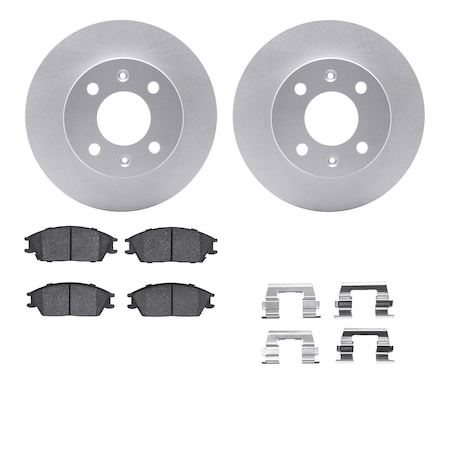 Dynamic Friction Co DFC GEOSPEC Coated Rotors with 5000 Brake Pads - Ceramic and Hardware 4512-03109