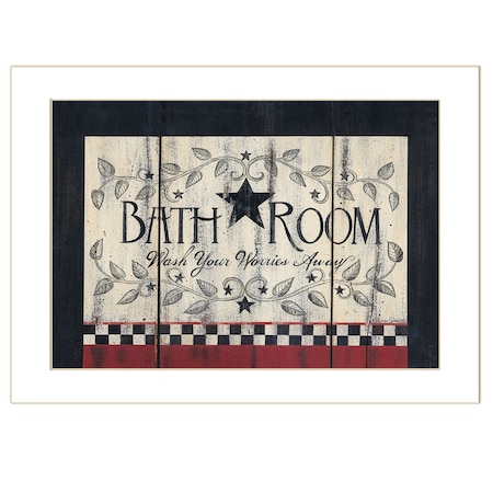 Homeroots Bathroom 1 White Framed Print Bathroom Wall Art 415445