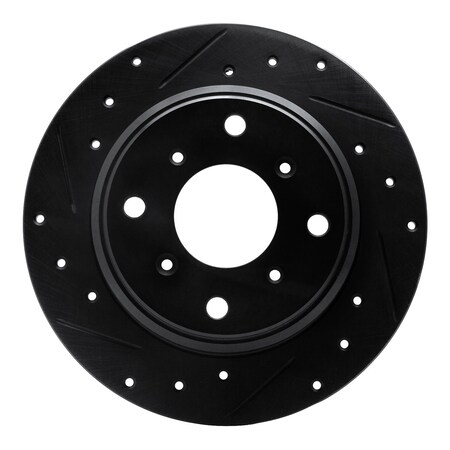 Dynamic Friction Co DFC Brake Rotor - Drilled and Slotted - Black 633-58002L