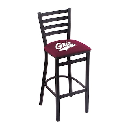 Holland Bar Stool Co 25" Blk Wrinkle Montana Stationary Counter Stool, Ladder Back L00425MontUn