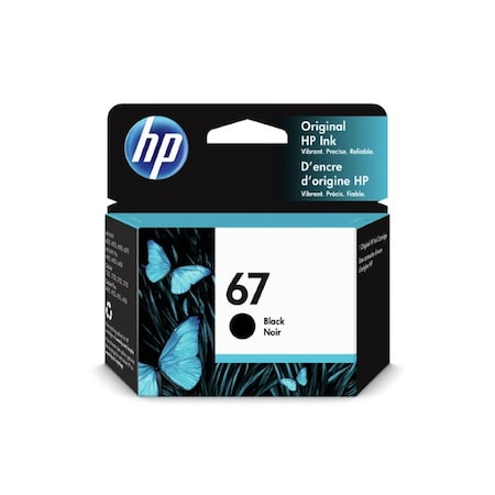 Hp 67 Black Original Ink Cartridge, 120 Yield 3YM56AN