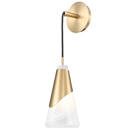 Z-Lite Aimie 1-Light Wall Sconce, 6 in W, Modern Gold 828-1S-MGLD