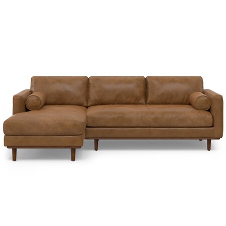 Homeroots 102" Brown Leather Sofa 641039