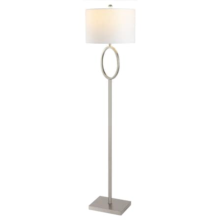 Jonathan Y April 61" Metal Modern Contemporary LED Floor Lamp, Nickel JYL1089C