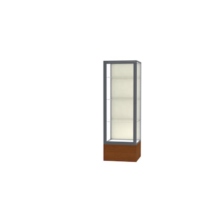 Ghent Floor Display Case 24x72x24, Plaque, Satin 4024PB-SN-MK