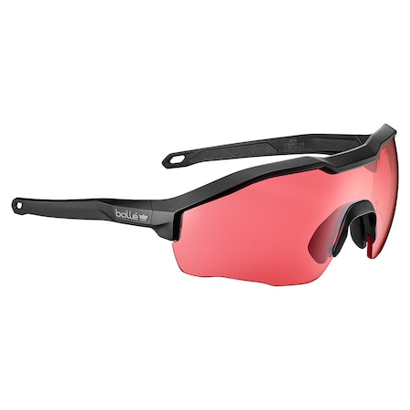 Bolle Safety MY6, Safety Glasses, Anti-Fog, Scratch-Resistant, Vermillion Lens, Black Frame, Half-Frame MY6EST32W