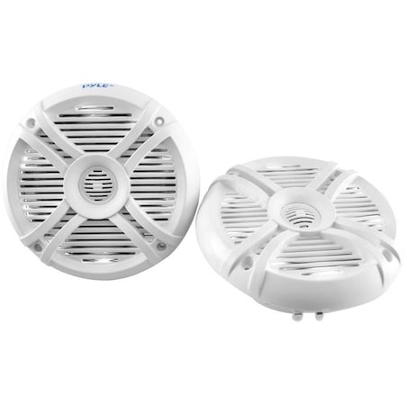 Pyle Pyle 6.5 in Dual Waterproof Marine Speakers, 250W, Outdoor Car/Boat Stereo, LED Light, Mount Kit, Grill PLMRX68LEW