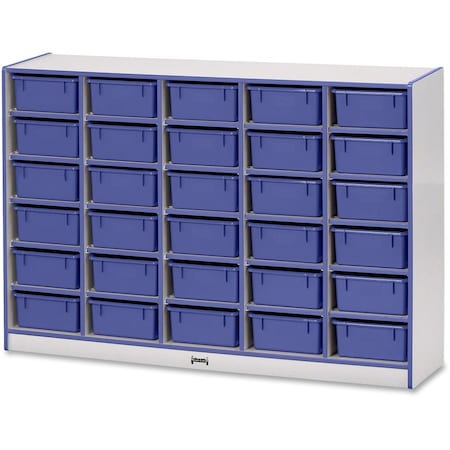Jonti-Craft Rainbow Accents 30 Tub Mobile Storage, with Tubs, Blue 4031JCWW003