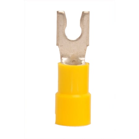 Hillsdale Terminal Fork Terminal, #6 Stud Size, 10 AWG, 600 V, Vinyl Insulated, 500 PK 50271