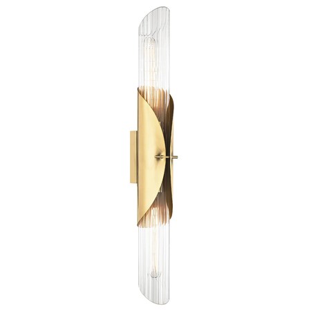 Hudson Valley Lighting Lefferts 2 Light Wall Sconce 3.25 In. Aged Brass 3526-AGB