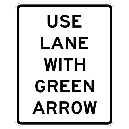 Sign Solutions Usa Traffic Sign, 24 in Width, Aluminum Sign, Vertical Rectangle DUS10HWT2430R10-8