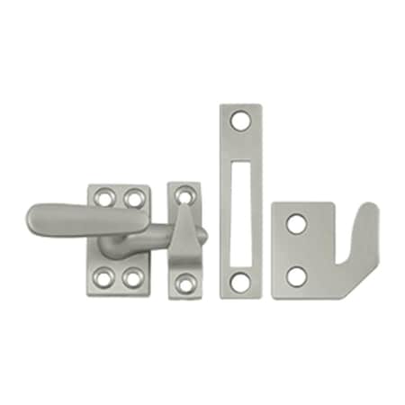 Dendesigns Casement Fastener Window Lock, Small, Satin Nickel, Solid DE560823